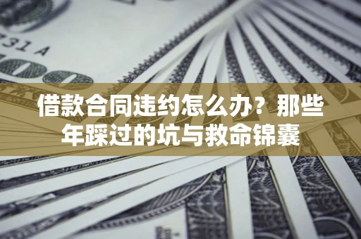 济南借款合同违约怎么办？那些年踩过的坑与救命锦囊